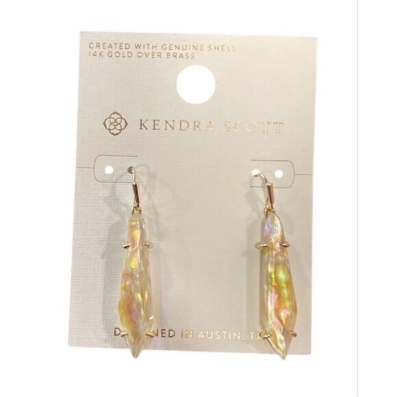 Kendra Scott NWT Alice 14K Gold Over Brass - Picture 4 of 5